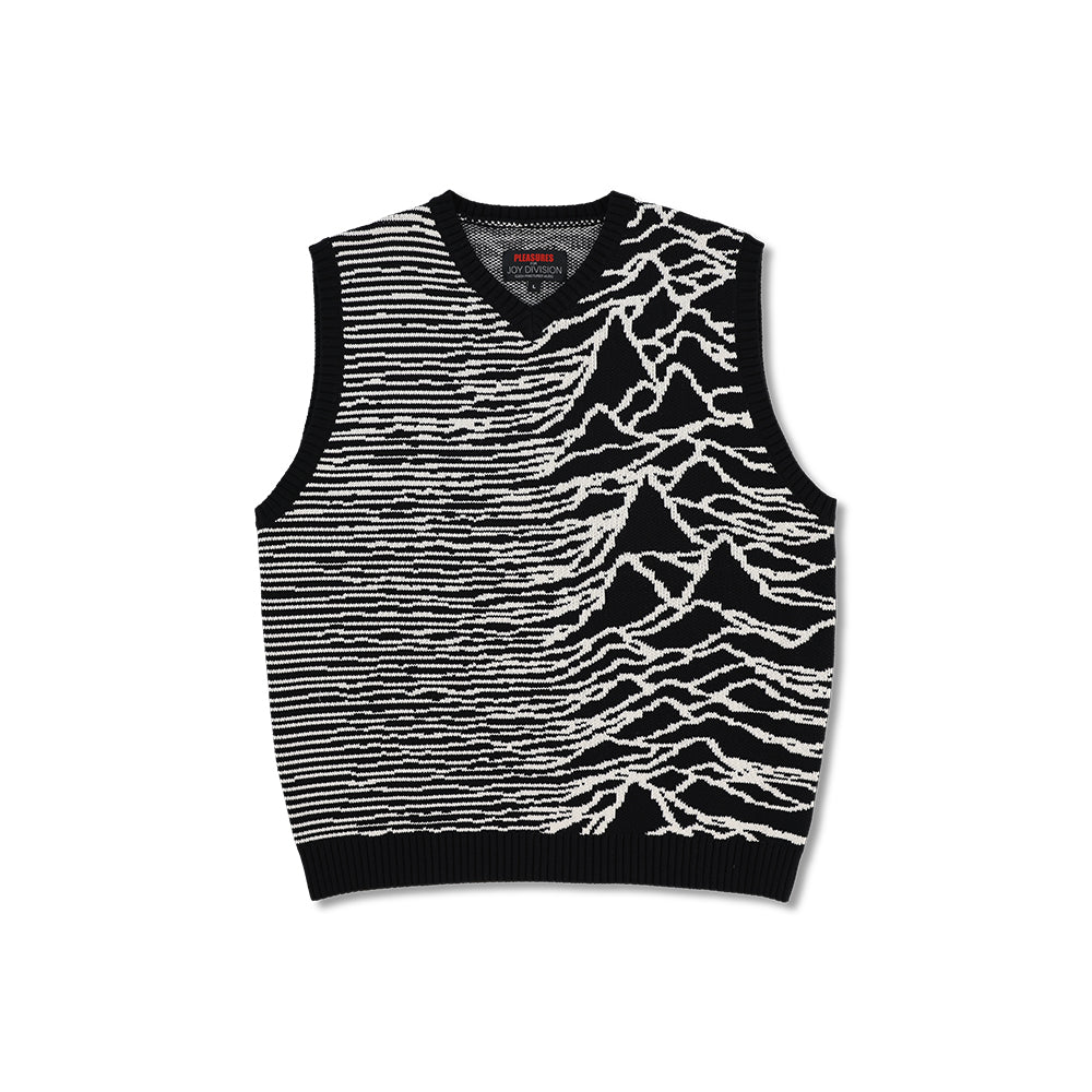 Pleasures JD Interzone Sweater Vest - Black - Crowdless