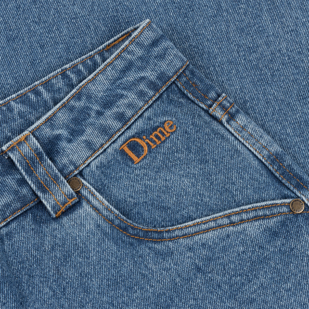 Dime Relaxed Denim Pants - Indigo Washed - Crowdless