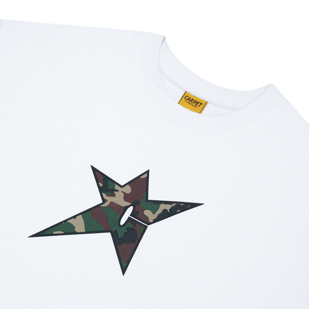 Carpet Company C-Star Camo Tee - White - Crowdless