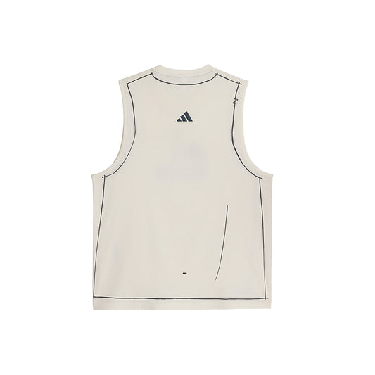 adidas ADI365 SFTM Running Tank - Chalk White - Crowdless