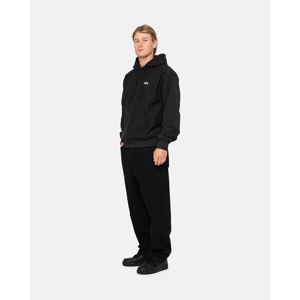 Stüssy Stock Logo Hoodie - Washed Black - Crowdless