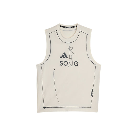 adidas ADI365 SFTM Running Tank - Chalk White - Crowdless