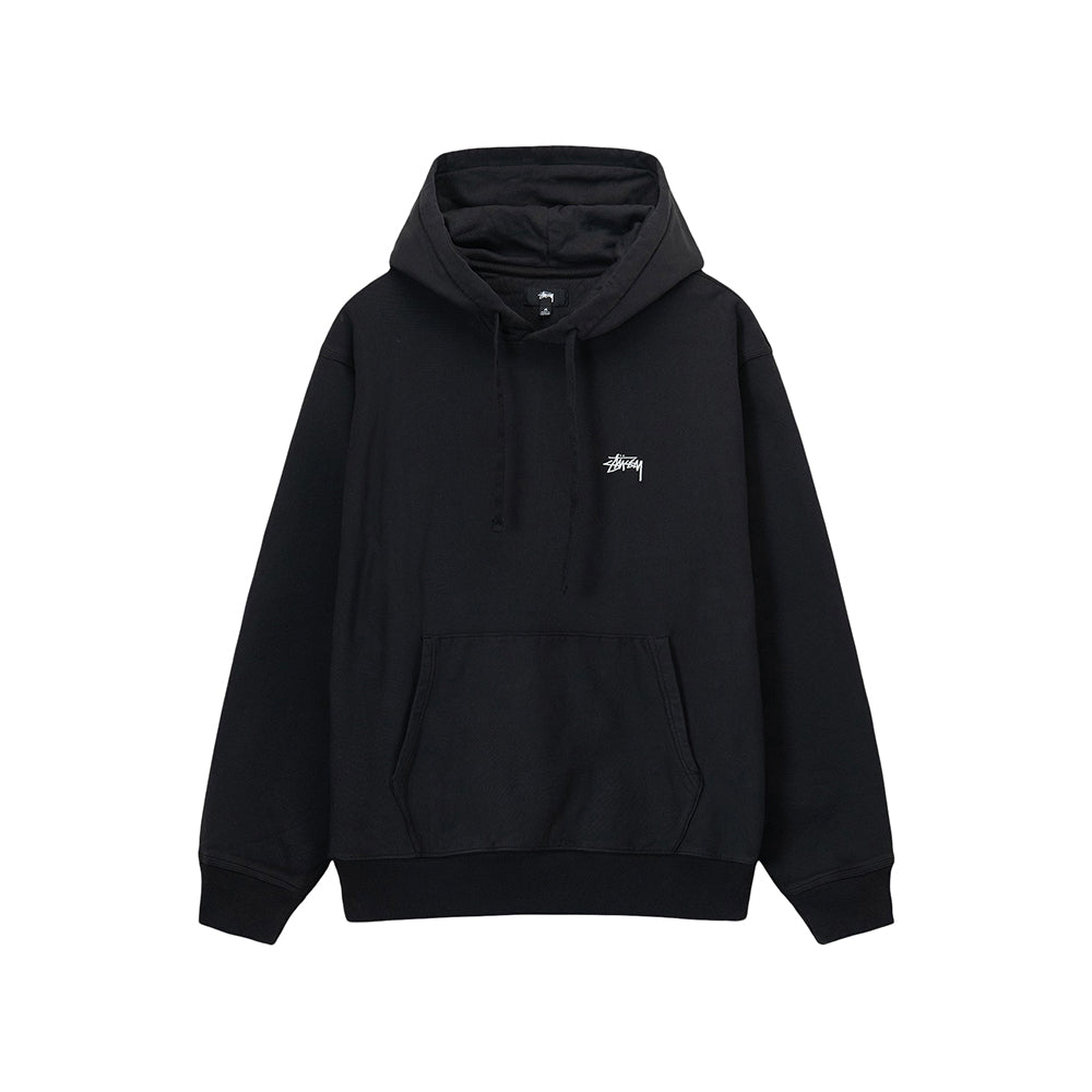 Stüssy Stock Logo Hoodie - Washed Black - Crowdless