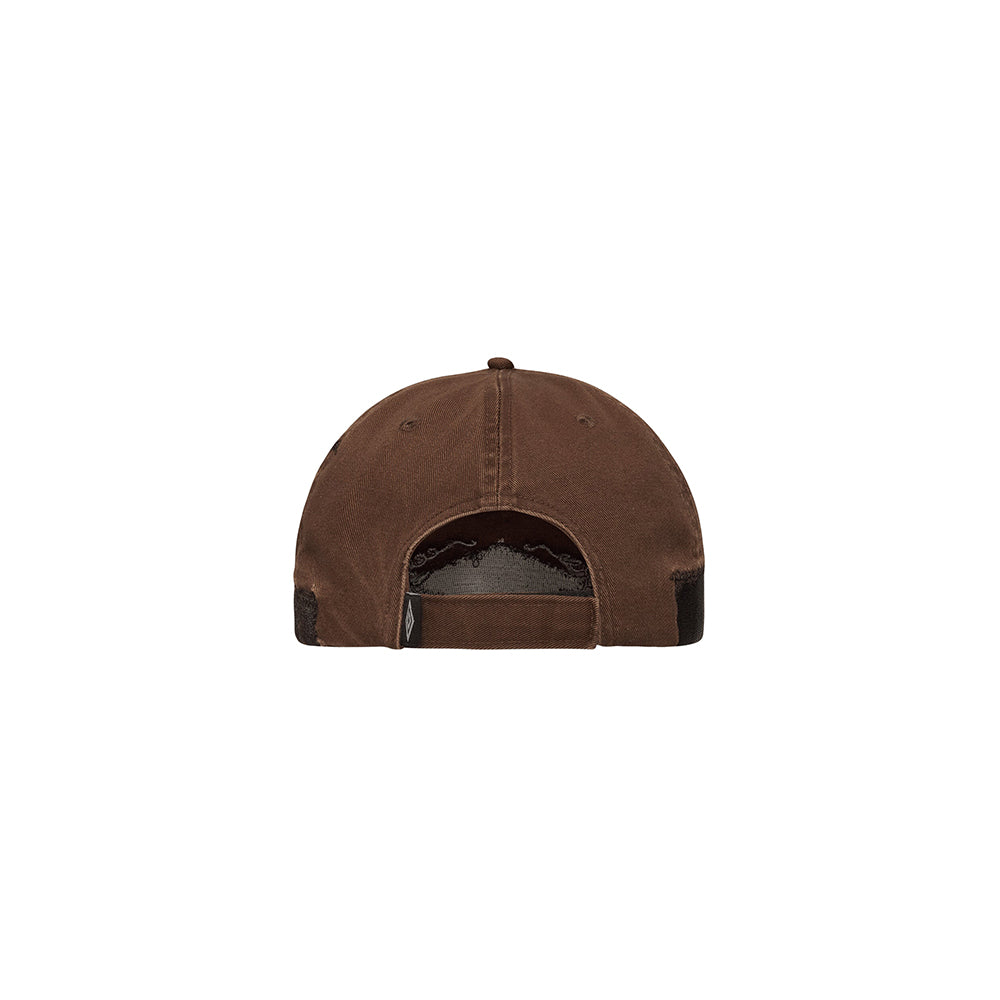 Umbro Censored Cap in brown olive, featuring a curved brim and embroidered front logo