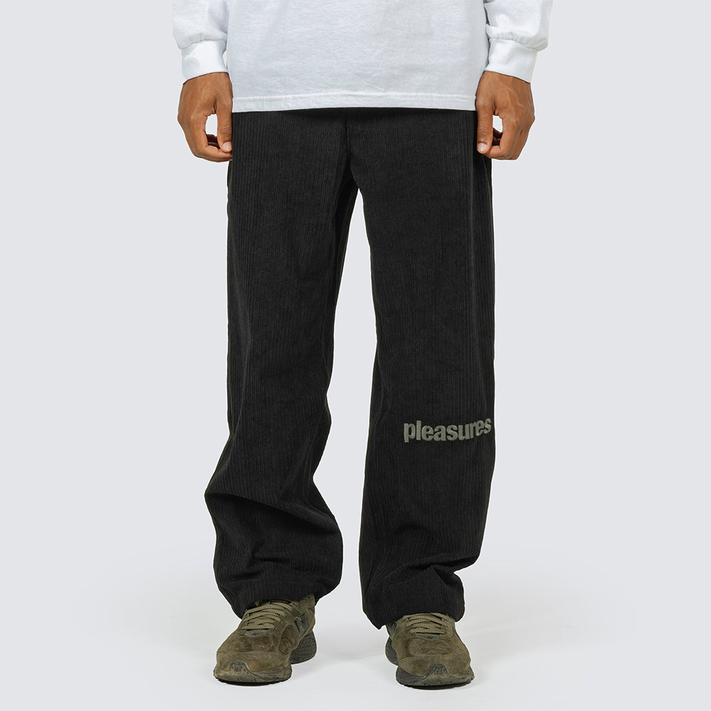 Pleasures Levy Corduroy Wide Pants - Black - Crowdless