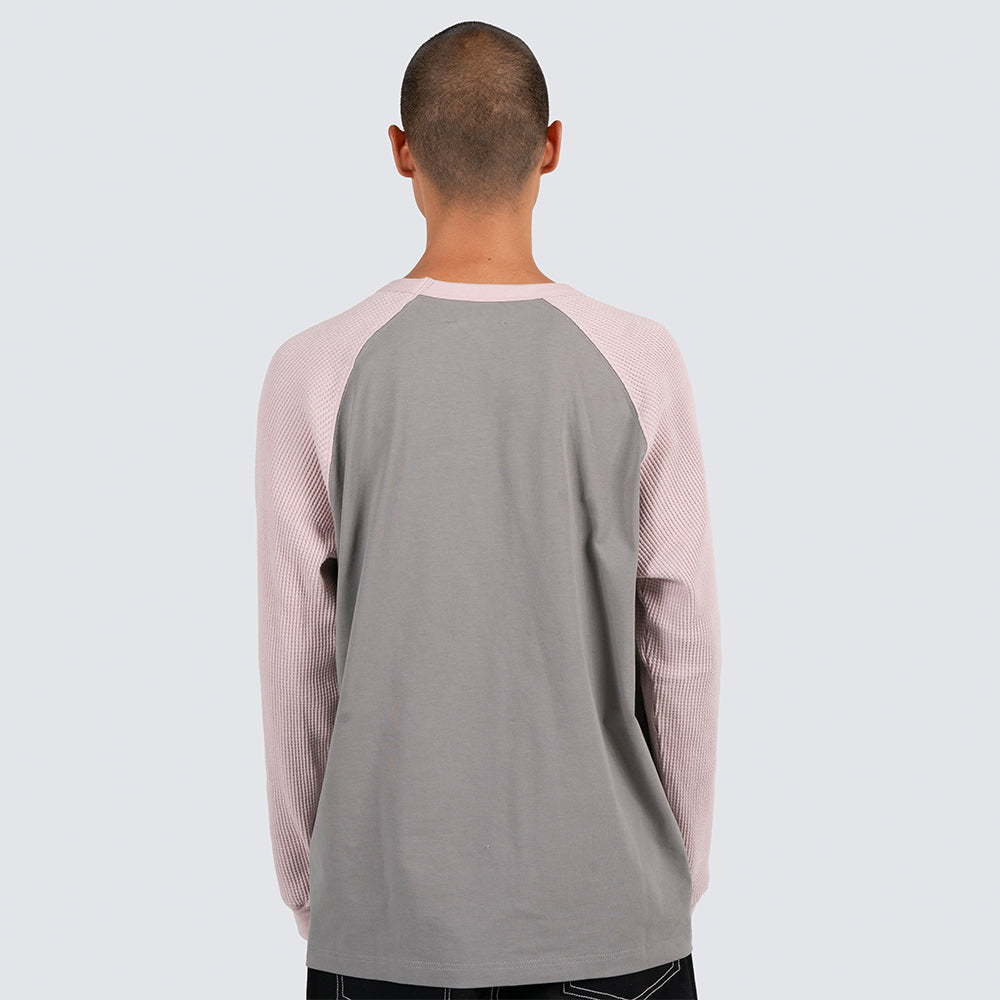 Pleasures Intercourse Raglan Long Sleeve - Grey - Crowdless