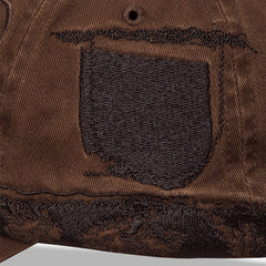 Umbro Censored Cap in brown olive, classic embroidered logo and adjustable strap detail