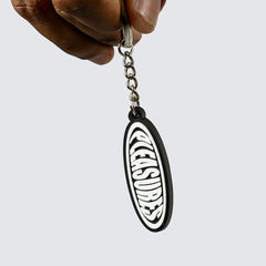 Bubble Logo Pvc Keychain - Black