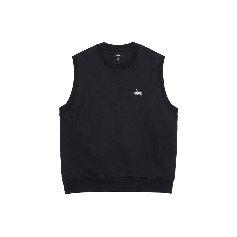 Stüssy Stock Fleece Vest - Black - Crowdless