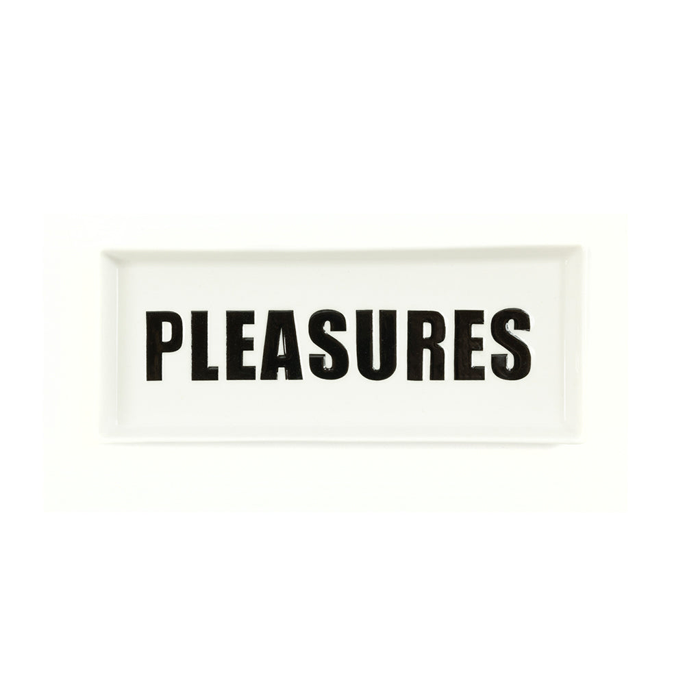 Pleasures Pleasures Ceramic Tray - White - Crowdless
