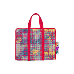 Plaid Tote Bag - Red