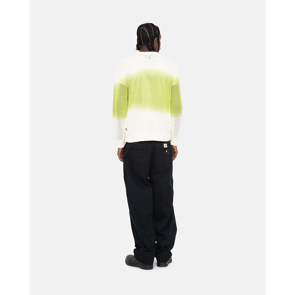 Stüssy Pigment Dyed Loose Gauge Sweater - Bright Green - Crowdless