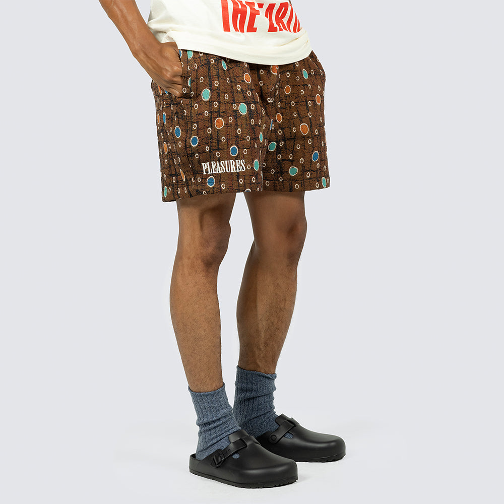 Pleasures Coffer Shorts - Brown - Crowdless