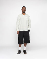 Stüssy Classic Shirt Striped Cotton Linen - White - Crowdless