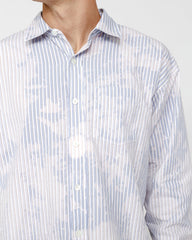 Classic LS Shirt Bleached Poplin - Blue