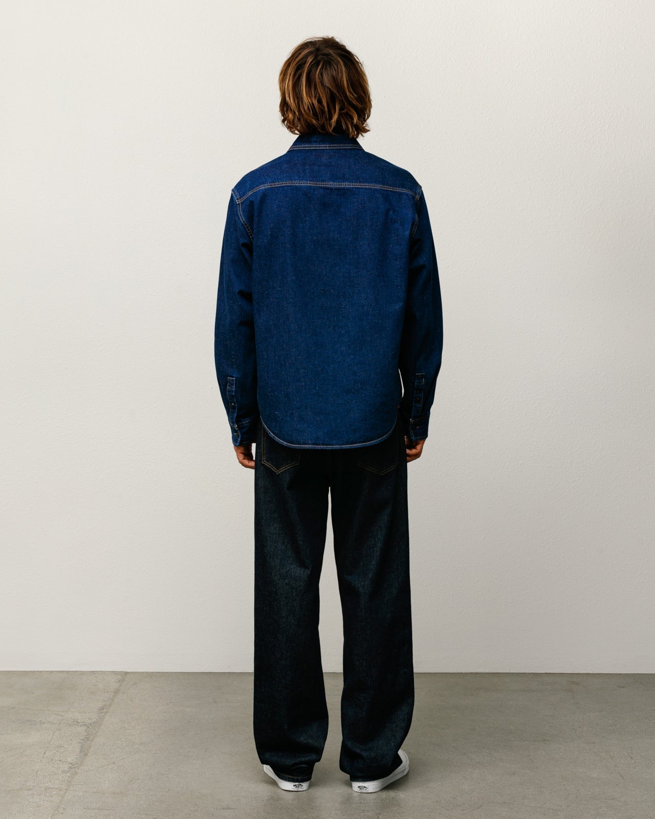 Stüssy Work Denim Shirt - Dark Denim - Crowdless
