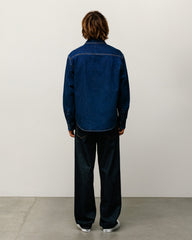 Stüssy Work Denim Shirt - Dark Denim - Crowdless