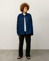 Stüssy Work Denim Shirt - Dark Denim - Crowdless