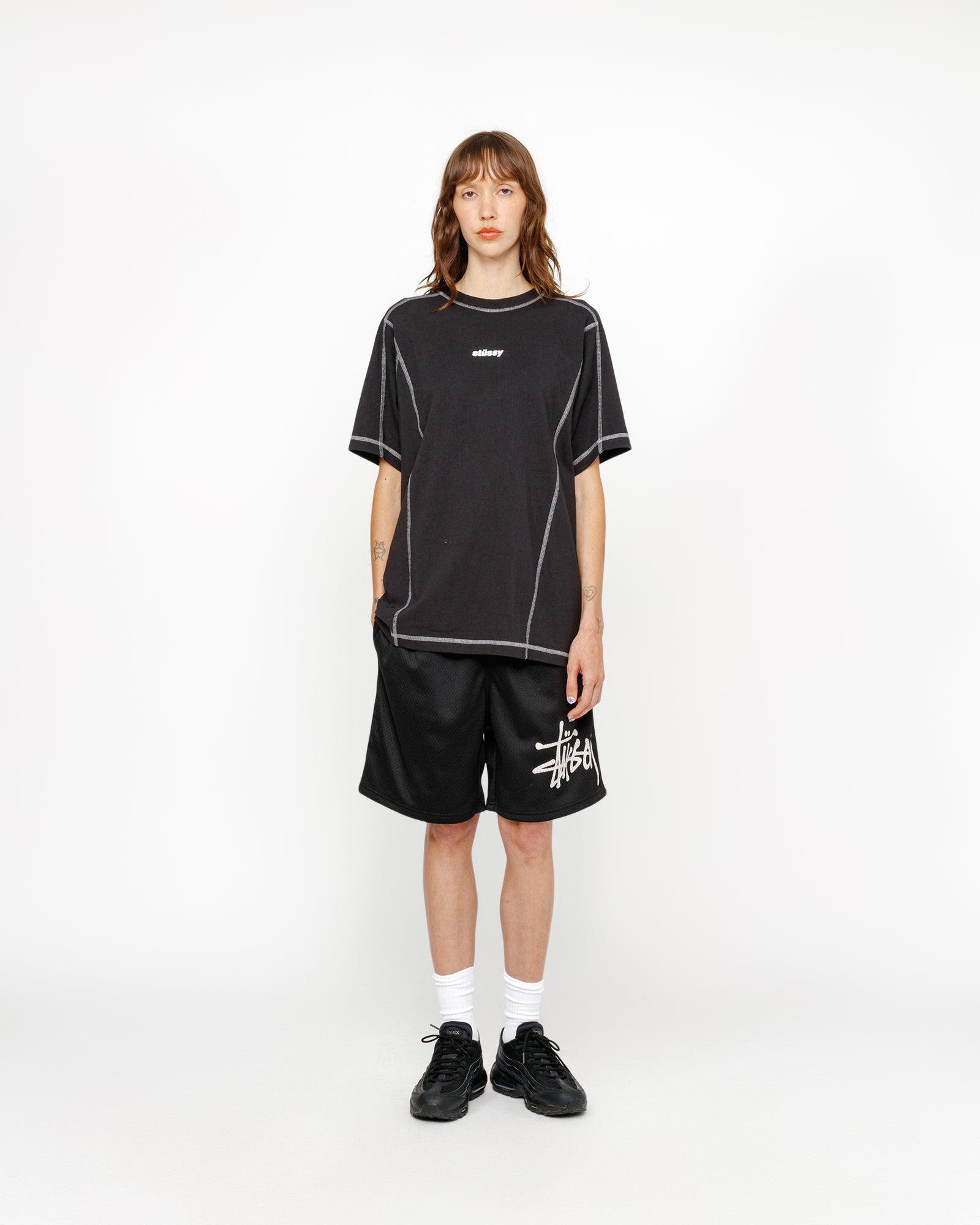 Stüssy Mesh Short Big Basic - Black - Crowdless