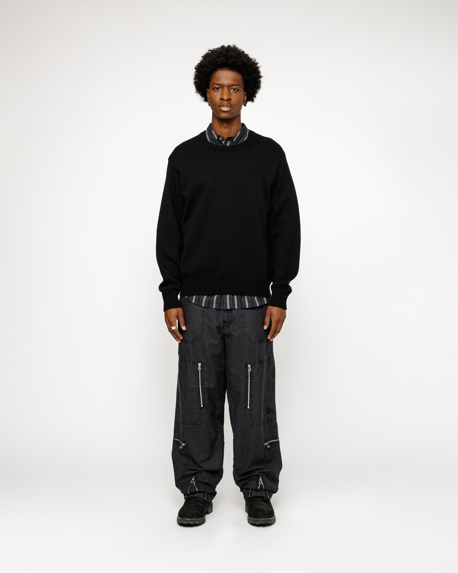 Stüssy Flight Pant Ripstop Pigment Dyed - Black - Crowdless