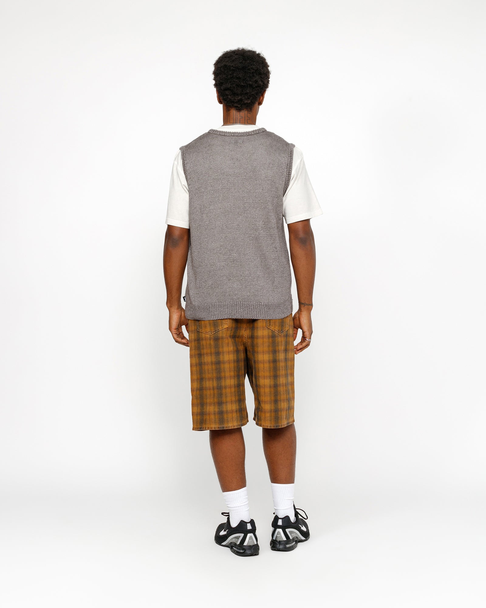 Stüssy Loose Knit Linen Vest - Stone - Crowdless