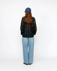 Stüssy Loose Knit Cross Cable Sweater - Black - Crowdless