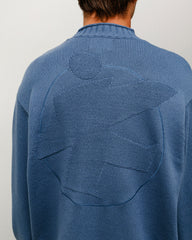 Surfman Mock Sweater - Washed Blue