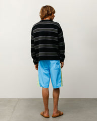 Stüssy Striped Wool Sweater - Black - Crowdless