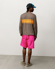 Lightweight Striped Sweater - Brown