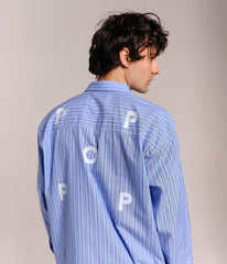 Pop Striped Logo Shirt - Blue