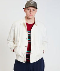 Pop Full Button Linen Jacket - Off White