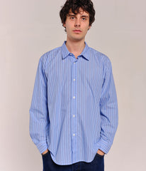 Pop Striped Logo Shirt - Blue