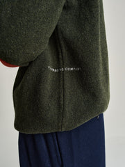 Pop Knitted Elbow Crewneck - Duffel Green