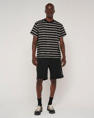 Brain Dead Casey Striped T-Shirt - Black - Crowdless