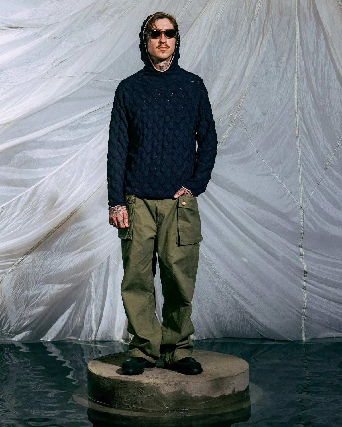 Brain Dead Canvas Overpant - Olive - Crowdless
