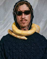 Bubble Knit Hoodie - Midnight Blue