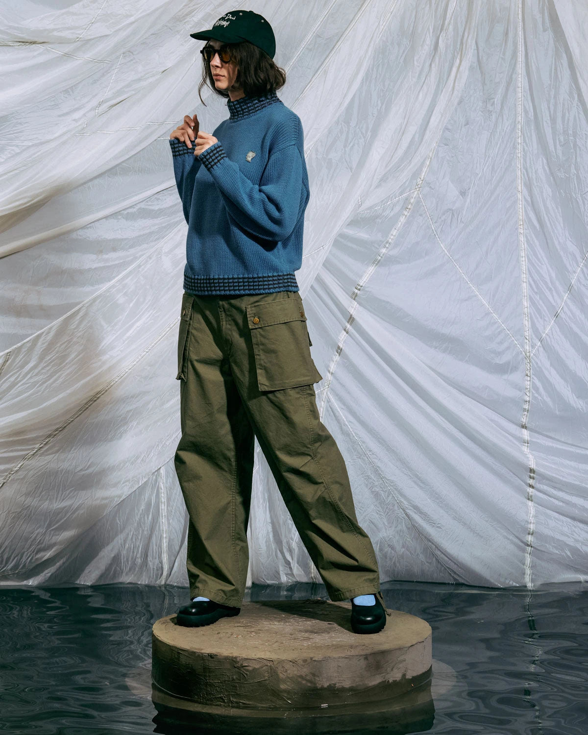 Brain Dead Canvas Overpant - Olive - Crowdless