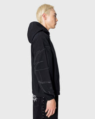 Pleasures Digital Zip Poncho Hoodie - Black - Crowdless