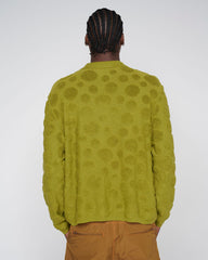 Brain Dead Dot Half Zip Sweater - Moss - Crowdless