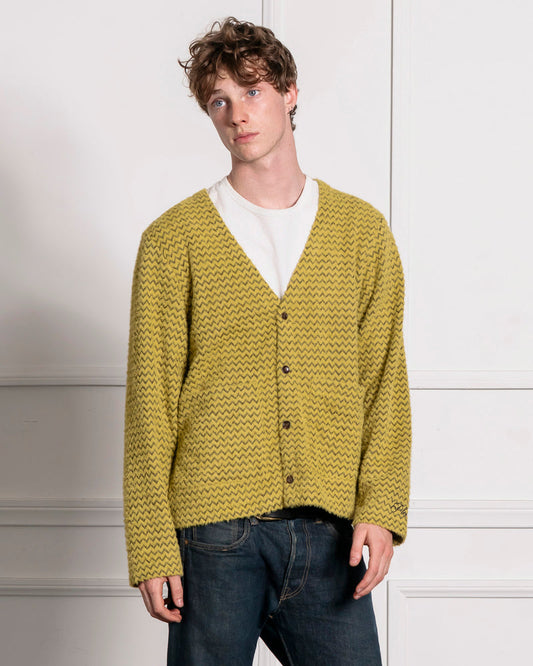 Zigzag Cardigan - Wasabi