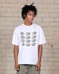 Buttons Tee - White