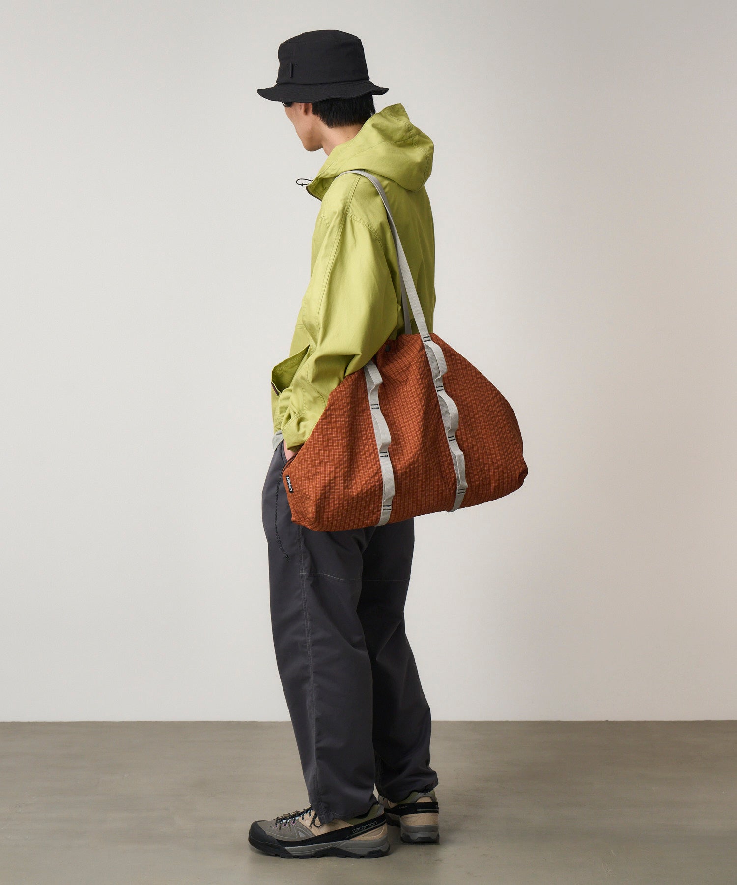 Gramicci Plaid Climbing Tote - Brick - Crowdless