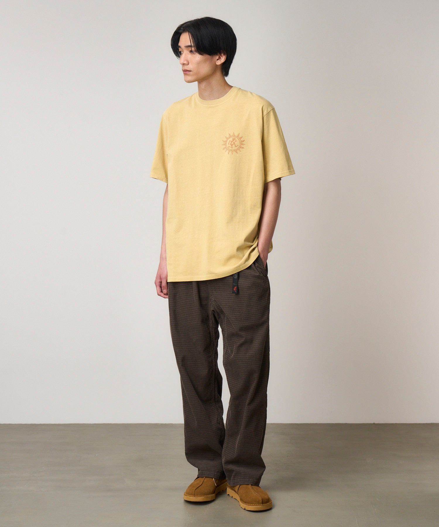 Gramicci Sun Tee - Mustard Pigment - Crowdless