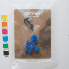 Running Man Climbing Keychain - Sky