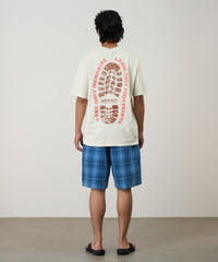Gramicci Footprints Tee Pigment Dyed - Natural Pigment - Crowdless