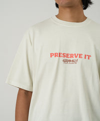 Gramicci Footprints Tee Pigment Dyed - Natural Pigment - Crowdless