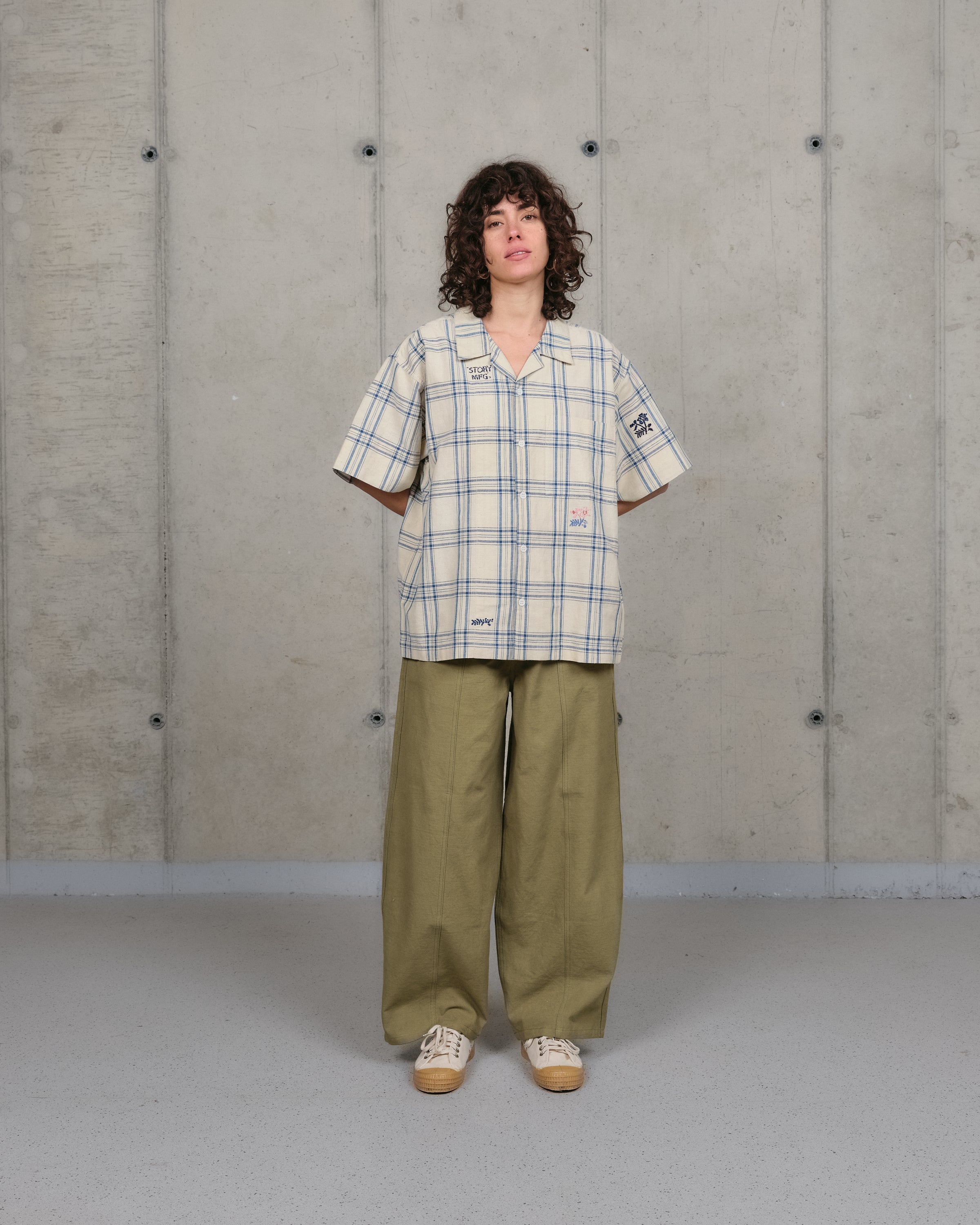 Story mfg Greetings Shirt SS - French Gingham Interrupted - Crowdless