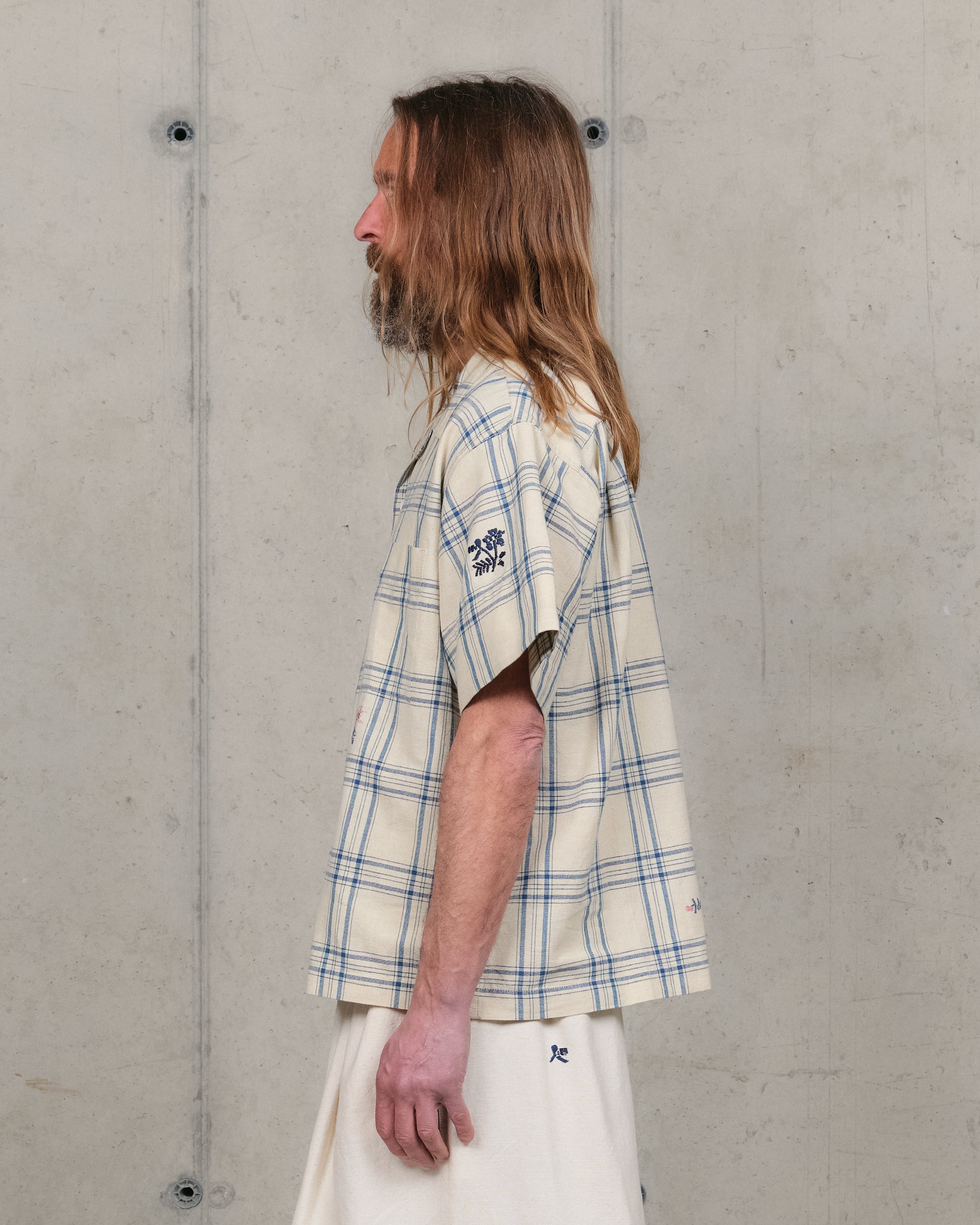 Story mfg Greetings Shirt SS - French Gingham Interrupted - Crowdless