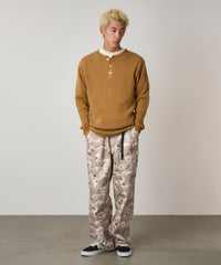 Gramicci Healthknit Waffle Henley - Cinnamon Pigment - Crowdless