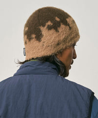 Mohair Splatter Beanie - Taupe Splatter